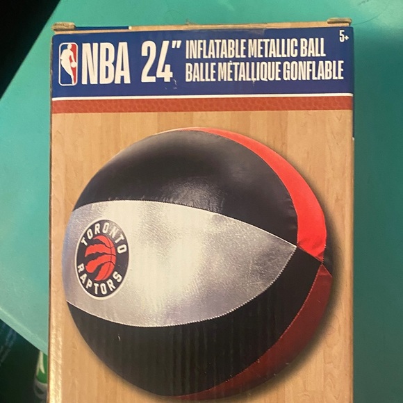 NBA 24-Inch Inflatable Ball with Raptor logo - Picture 1 of 4